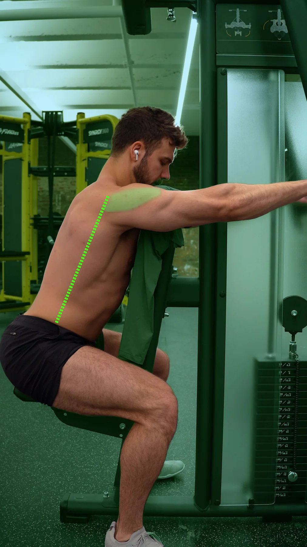 Cable rear-delt fly performed with the torso stable and motion coming from the shoulder